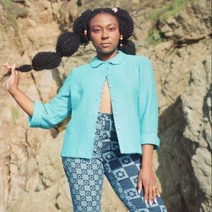 Leslie Fay | Vintage Boucle Blazer in Vibrant Blue